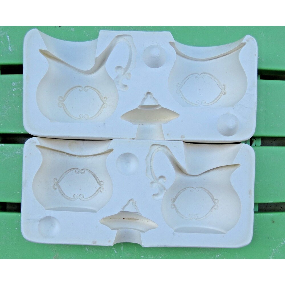 Duncan Vintage 1962 Party Cream and Sugar Slip Mold SM No 1011-0  (All pieces)